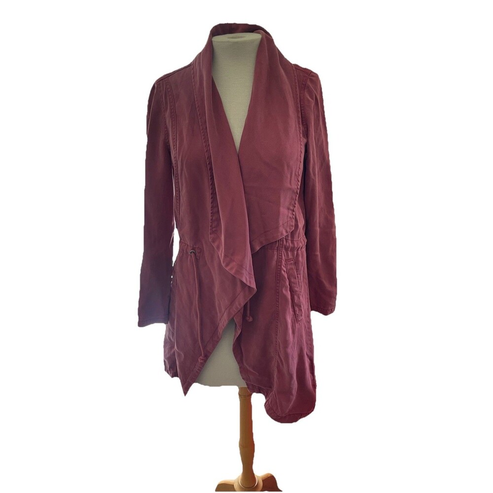 Max Jeans Women’s Mauve Shawl Front Collared Jacket Size Small Fall Boho Chic